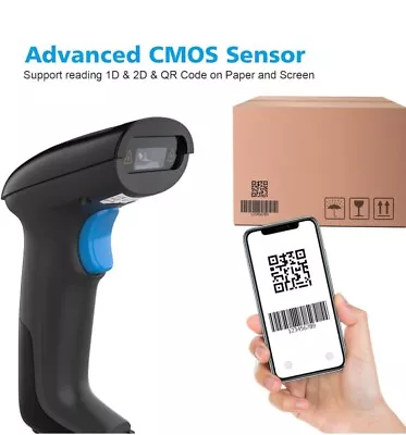 REALINN USB 2D QR Barcode Scanner Wired Automatic Handheld Code Reader RL6200 • $17