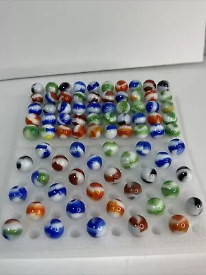 Lot Of 80  Vintage Marble King Rainbow Marbles! .640” • $75