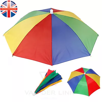 VDL Umbrella Sun Hat Novelty Umbrella Hat Fishing Festival Golf Foldable Sun • £3.88