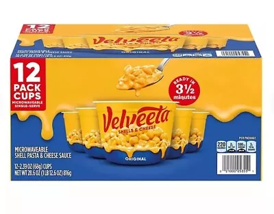 Velveeta Shells And Cheese Cups Original Flavor (12 Ct.) FREE SHIPPING • $19.77