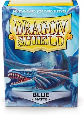 Dragon Shield - Matte Sleeves Blue (100)  | Standard Size |  Fits MTG & Pokemon • £10.49