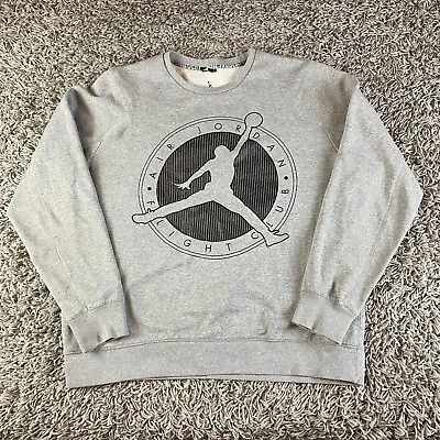 Vintage Air Jordan Sweater Mens Extra Large XL Gray Jumpman Cement Elephant NBA • $28