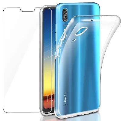 For HUAWEI P20 PRO P 20 TEMPERED GLASS SCREEN PROTECTOR + CLEAR TPU CASE COVER • £5.45