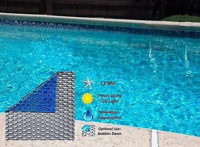 Space Age Swimming Pool Solar Heating Blanket Cover - (Choose Pool Size) • $99.92
