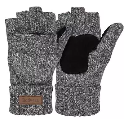 Bodvera Thermal Insulation Fingerless Texting Wool Gloves For Women And Men W... • $20.85