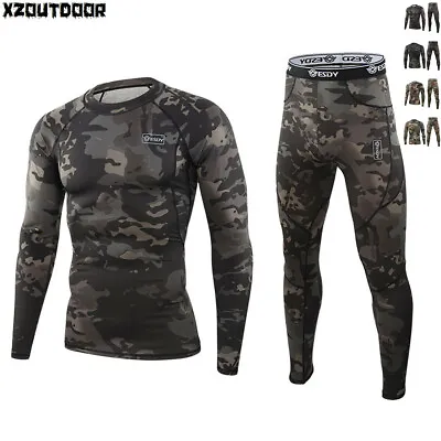 Men's Camo Thermal Warm Underwear Tight Long Johns Soft Outdoor Sports Clothing • $29.44