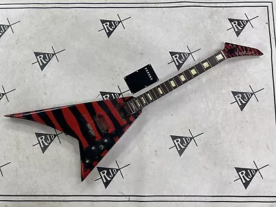 80’s Hondo Formula 1 Rhoads Flying V Guitar Husk Red Zebra • $260