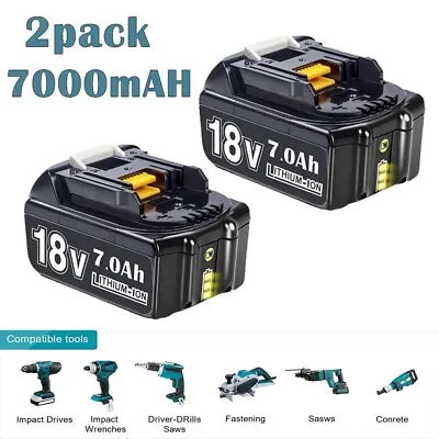 2PACK BL1830 7000MAH 18V Battery For Makita 18V BL1860 BL1850 LXT LED Indicator • $32.25