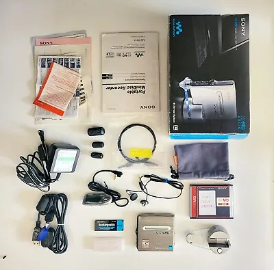£999 • Buy New Sony Walkman MZ-NH1 MiniDisc Player Hi-MD Fully Working Complete Set