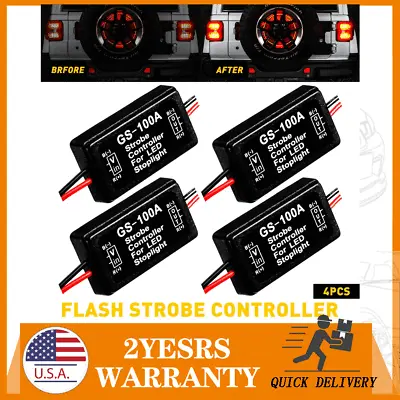 4 PCS Flash Strobe Controller Box Flasher Module For LED Brake Tail Stop Light • $10.99