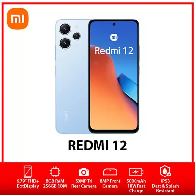 Xiaomi Redmi 12 Dual SIM Unlocked AU Stock Android Mobile Phone -Blue/8GB+256GB • $317.59