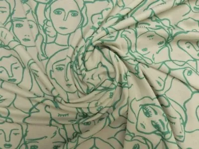 Lady McElroy Viscose Crepe Textured Stretch Knit Fabric Eau De Nil - Per Metre • £14.38