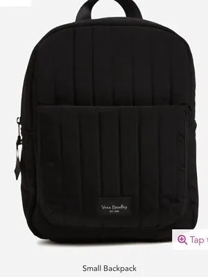 Vera Bradley Sm. Backpack In Microfiber- Cl. Black- NWT11.5/9/3.75 Inch FreeShip • $57