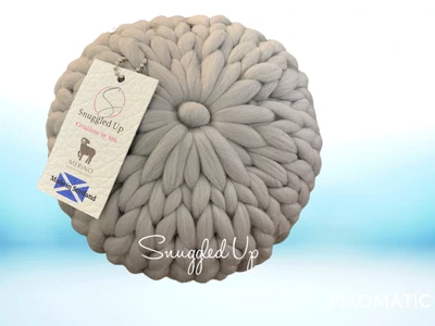 £45 • Buy HANDMADE BERGERE DE FRANCE 100% SUPER SOFT MERINO WOOL CUSHION By Snuggled Up