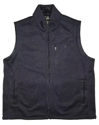 Polo Ralph Lauren Performance Full Zip Blue Vest Men Size XXL 2XL  • $40