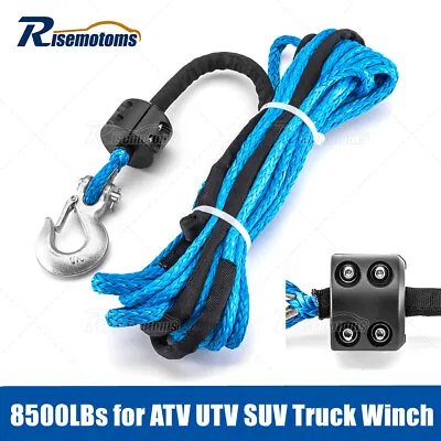 5/16  X 50' Synthetic Winch Rope Winch Hook Sets For Can-Am Commander Defender • $30.07