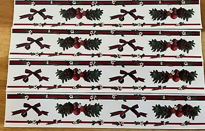 RETIRED Mrs Grossman Lot Of 4 Christmas Garland 2x12 In Border Sticker Sheets • $3.99