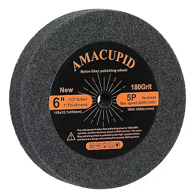 Deburring Wire Drawing Wheels Nylon Fiber Wheel 6 Inch 5P Hardness Bench Grinder • $23.31