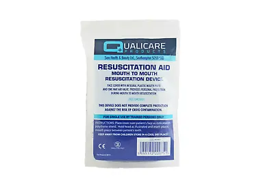 CPR Resuscitation Face Shield With ONE WAY VALVE First Aid Resus Mouth To Mouth • £2.99