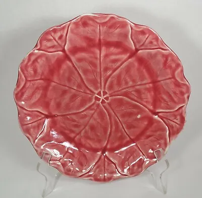 Antique Pink Majolica Minton 11-1/2  Cabbage Plate Circa 1892 • $180