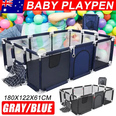 Baby Playpen Safety Gate Kids Interactive Activity Center Fence Game Play Yard • $51.85