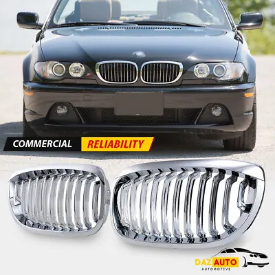 Chrome Front Kidney Grills Grille For BMW E46 330Ci 325Ci Coupe 2D LCI 2003-2006 • $33.99