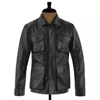 New Genuine Lambskin Leather Designer Jacket Motorcycle Biker Men's S M L XL • $132.99
