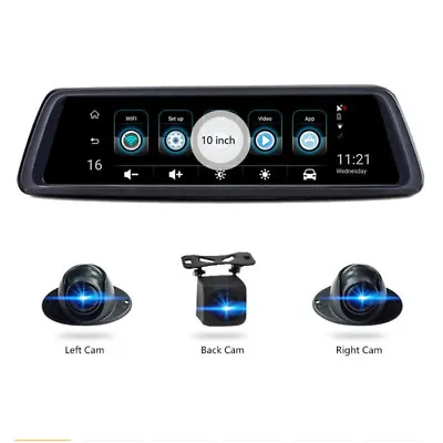 $416.90 • Buy 4G ADAS 10  Mirror Dash Cam Car Dash Camera Car Mirror Camera Front And Rear DVR