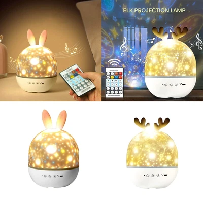 £9.99 • Buy Night Light Star Projector Music Box Rotating Lamp Remote Control USB Charging