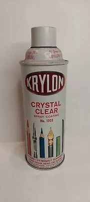 Vintage Krylon No. 1303 Crystal Clear Spray Coating Spray Paint Can 1965 Full • $49.97