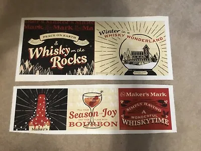 Maker's Mark Ad-Slicks Bar Signs Banners Paper Hanging Advertising Promotions • $25