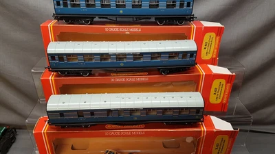 £74.50 • Buy Hornby R422/423 Lms Blue/silver Coronation Scot Coaches X 3 V.near Mint Boxed