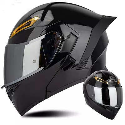 DOT Flip Up Modular Motorcycle Helmet Lens Motorbike Full Face  BLUETOOTH Helmet • $82.77