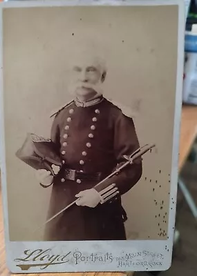 1892 Cabinet Card Veteran Of Governor's Foot Guard Hartford Connecticut • $9.95