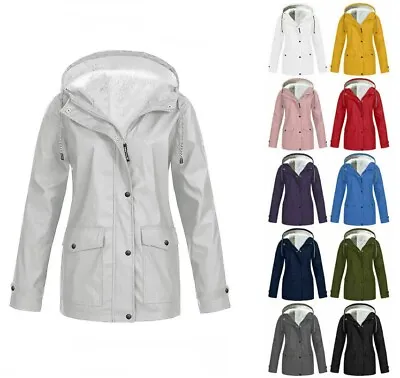 £19.89 • Buy Women Waterproof Rain Ladies Fleece Lined Warm Jacket Winter Coat TOP Outdoor