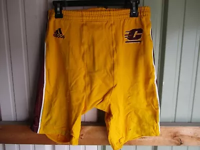 Central Michigan Football Practice Shorts Adidas Yellow Size Men's 2XL Used • $7.99