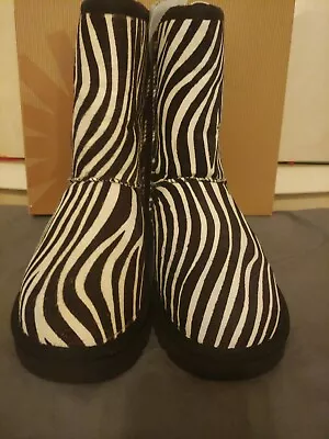 Women's Ugg Australia Classic Short Exotic Zebra Boots Size 7 (NIB) • $99.99