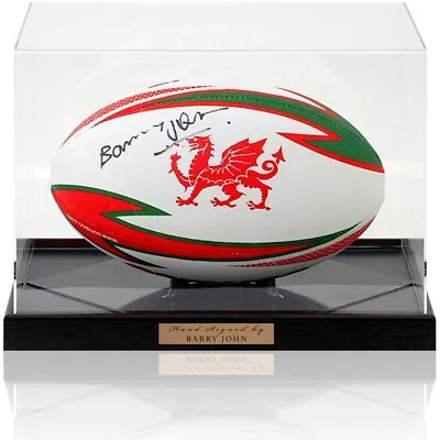 £199 • Buy Barry John Welsh Rugby Legend Hand Signed Wales Rugby Ball AFTAL COA