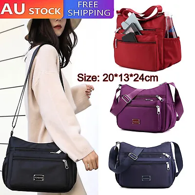 Travel Multi Pocket Shoulder Bag Waterproof Cross Body Handbag Messenger Bags AU • $20.98