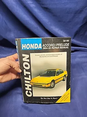 Chilton Auto Repair Manual Honda Accord And Prelude 1984-95 30150 • $8.95