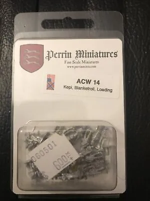 Perrin Miniatures 10mm 1:160 N-Scale Civil War ACW 14 Kepi Blanketroll Loading • $15.99