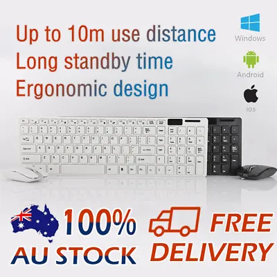 $25.50 • Buy Wireless Keyboard And Mouse With USB Receiver PC LAPTOP TABLET Free Protector