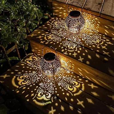 Solar Lanterns Outdoor Waterproof Garden Decorative Lights Owl Hanging Solar Lan • $50.62