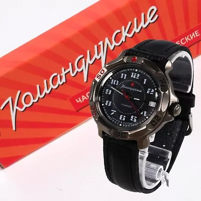 VOSTOK KOMANDIRSKIE 2414 / 816186 RUSSIAN Mechanical Military Watch • $75.90