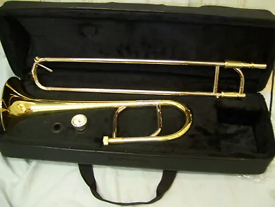 Brand New Eb Alto Trombone W/ Case And Mouthpiece- Gold Lacquer  • $335