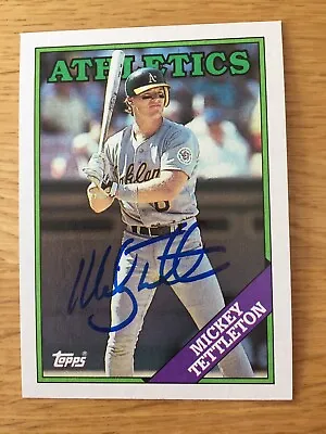 Oakland A's Mickey Tettleton Signed 1988 Topps Card • $9.99
