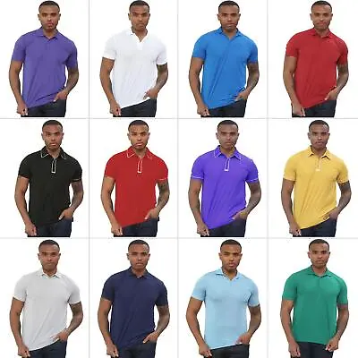 £6.49 • Buy Kruze Mens Polo Shirts T Shirt New Short Sleeve Golf Work Casual Regular Fit Top