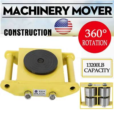 6 Ton Heavy Duty Machine Dolly Skate 360 Machinery Roller Mover Cargo Trolley • $64.60