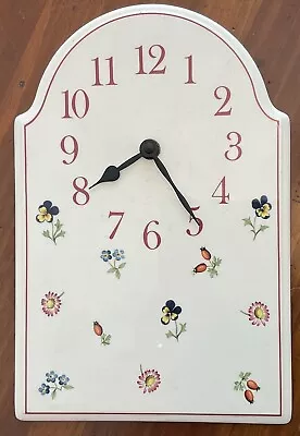 Villeroy & Boch Petite Fleur Flowers Floral Wall Clock Porcelain Working RARE • $49.99