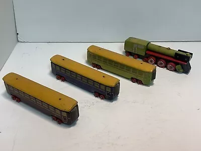 Vintage Wooden Toy Train Engine Cars Painted Magnetic Coupling • $19.99